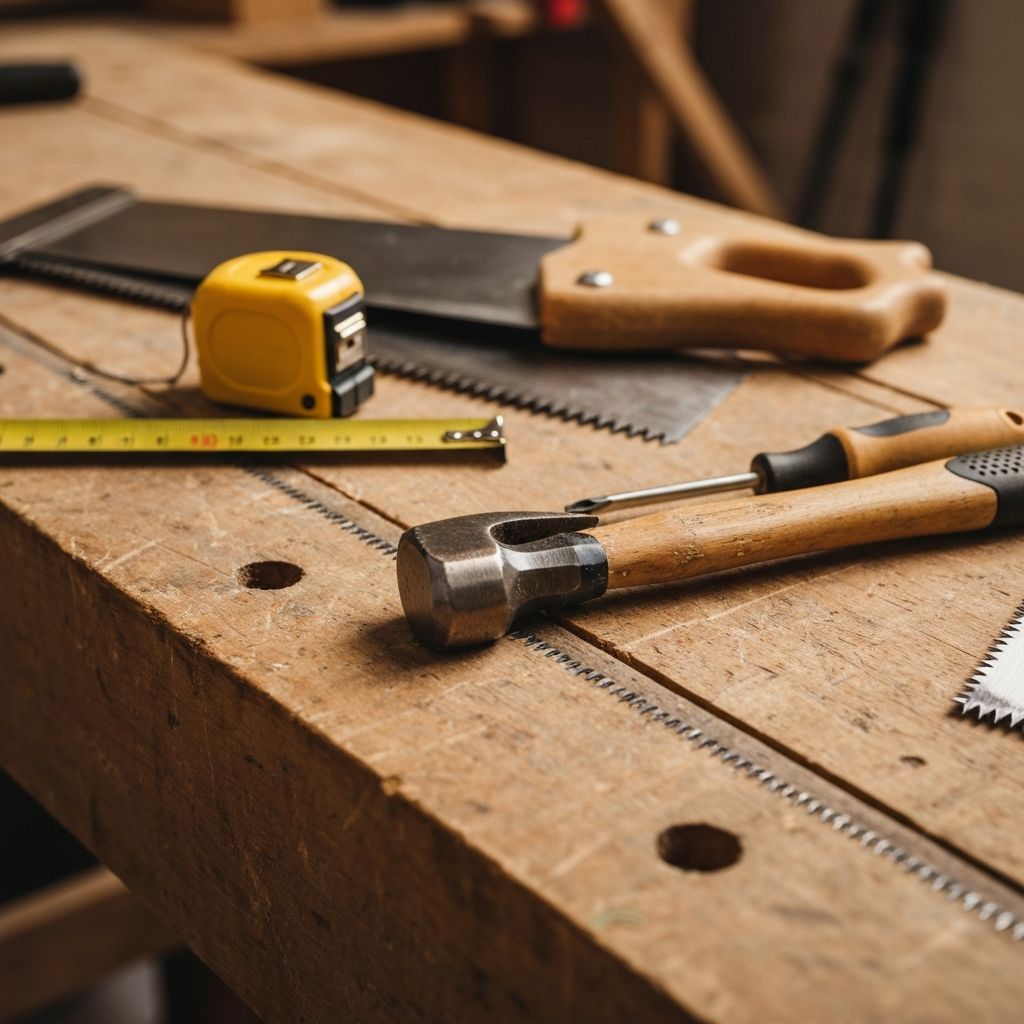 Professional construction workspace